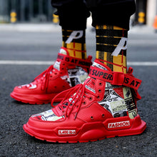 Load image into Gallery viewer, 2022 Platform Sneakers Men Summer Breathable Casual Shoes Luxury Brand High Quality Red Trendy Male Shoe Tenis Zapatillas Hombre